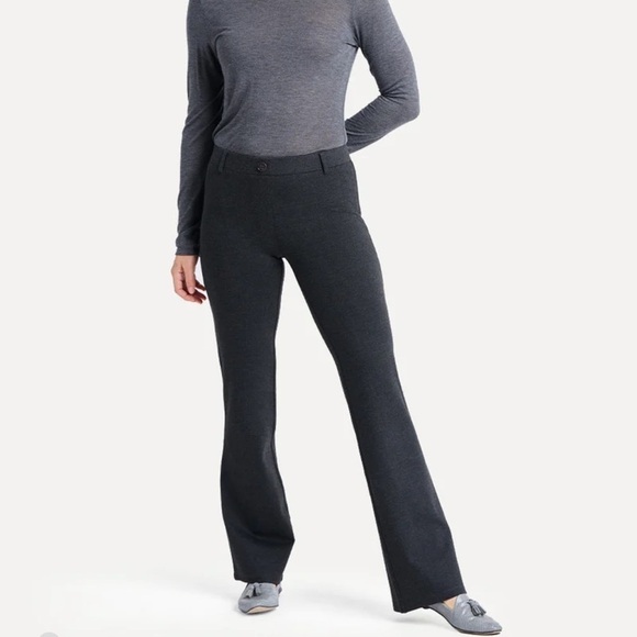 Betabrand Women's Dress Pants Yoga Pants Bootcut Charcoal Gray PXS - Picture 1 of 6